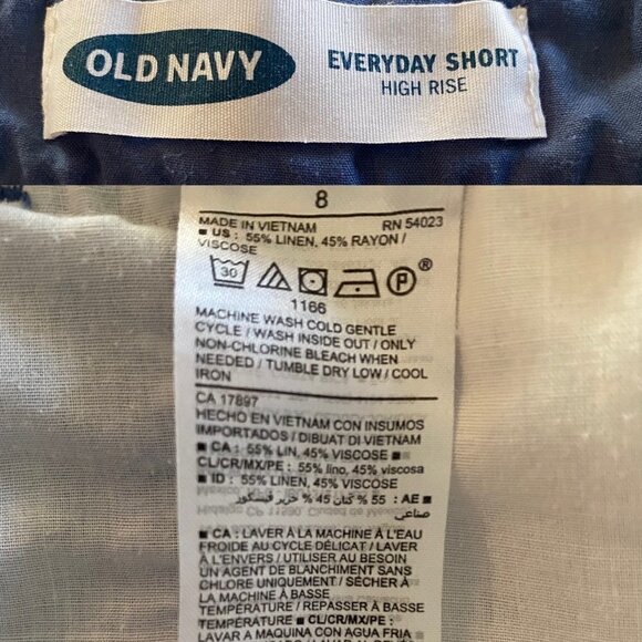 Old Navy Linen Floral Shorts, Misses size 8 - Picture 8 of 10